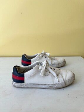 Tommy Hilfiger White, Red, & Blue Sneakers
